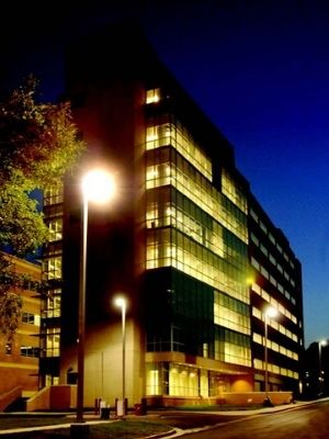 The Guyton building at night